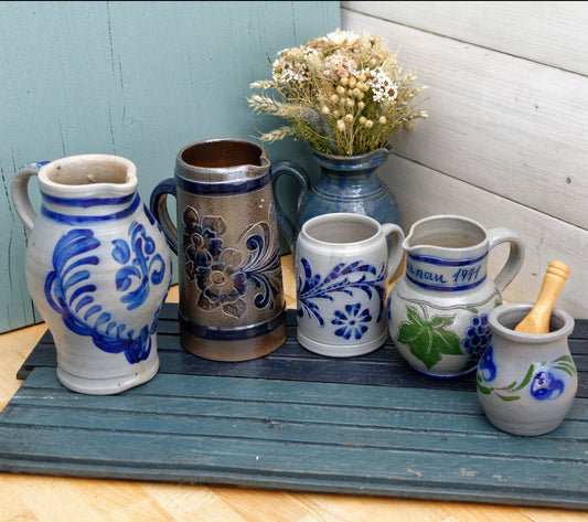 1950年代 ~ ALSACE BETSCHDORE & ROGGEN ~ フランス・ドイツの炻器 ~ 収集価値のあるアルザスをテーマにした塩釉砂岩