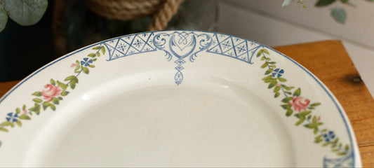 TOURNAY Depose CREIL et MONTEREAU (CM) French Antique Ironstone Small Plate Terre de Fer faience