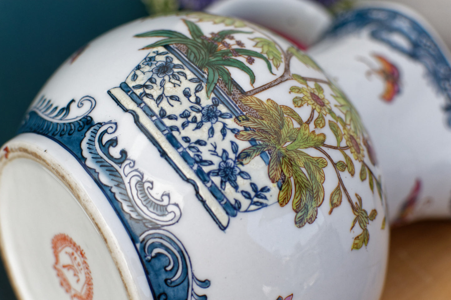 1990s WL Wong Lee 1896 Pottery Vintage Contemporary Chinese HONG KONG Collectible Ceramic Pitcher Jug "BROC"