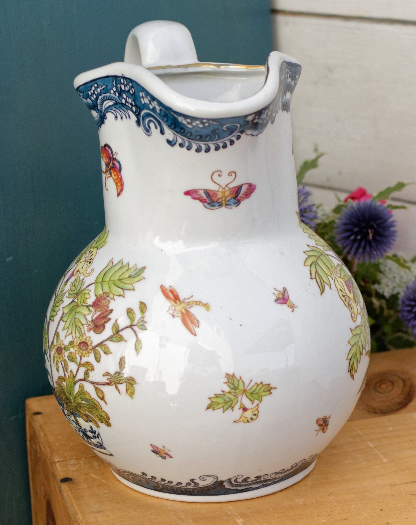 1990s WL Wong Lee 1896 Pottery Vintage Contemporary Chinese HONG KONG Collectible Ceramic Pitcher Jug "BROC"