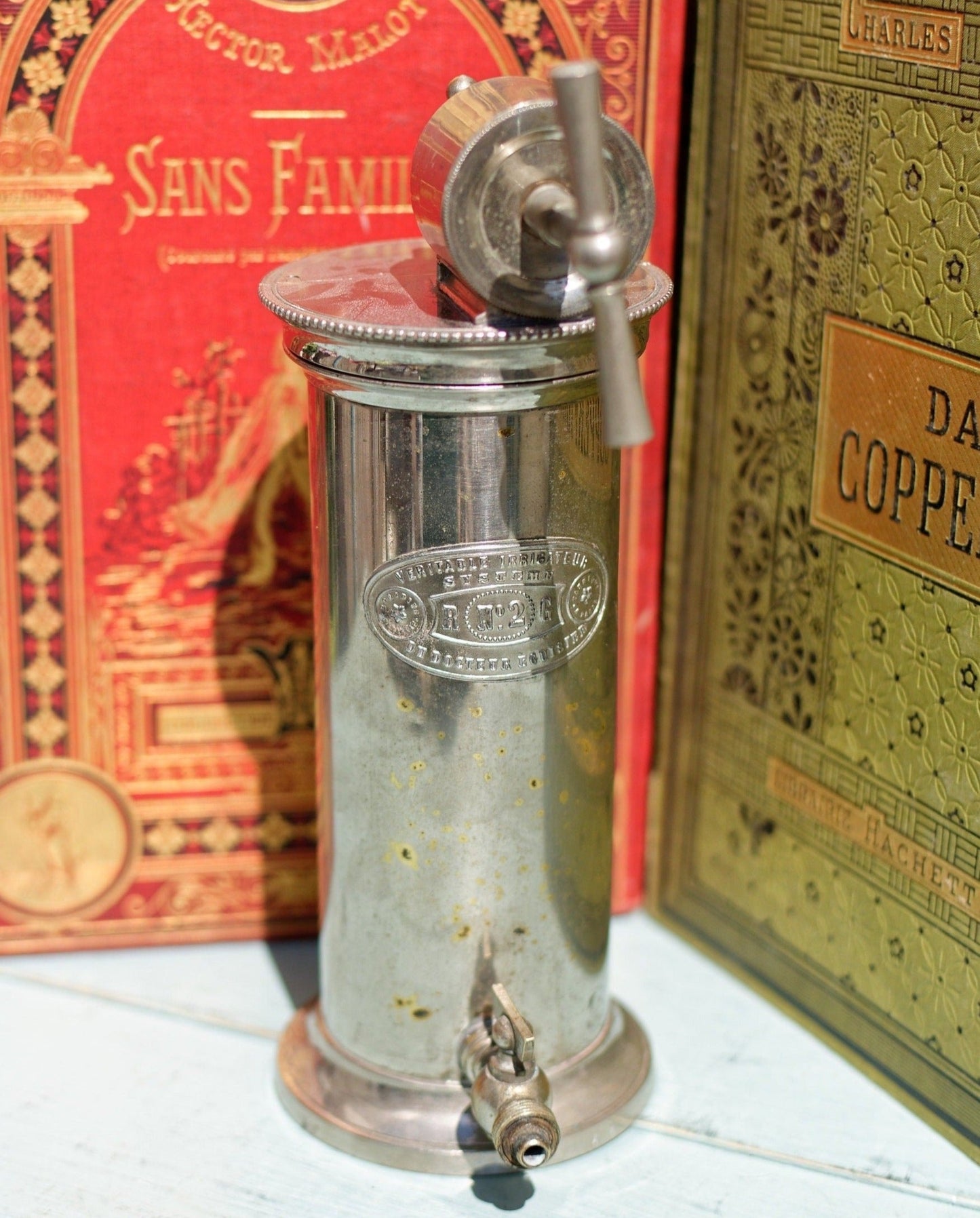 French Antique Medical Instrument invented by Dr. Maurice Eguisier as a gynecological Irrigator Patented in 1842