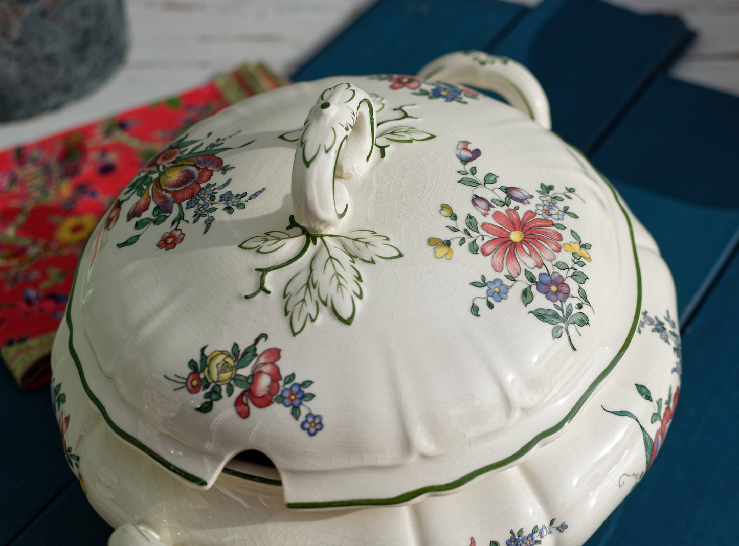 French Ironstone Soup Tureen Soupiere VIEUX STRASBOURG Villeroy & Boch Mettlach Made in France Saar Economic Union 1562