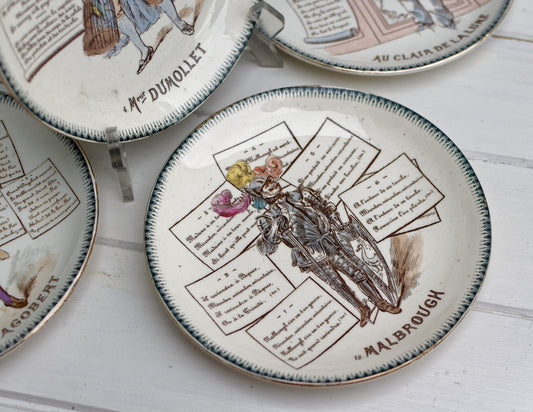 French Talking Plate Musical Plate Choisy-le-Roi terre de fer HB & cie terre de fer