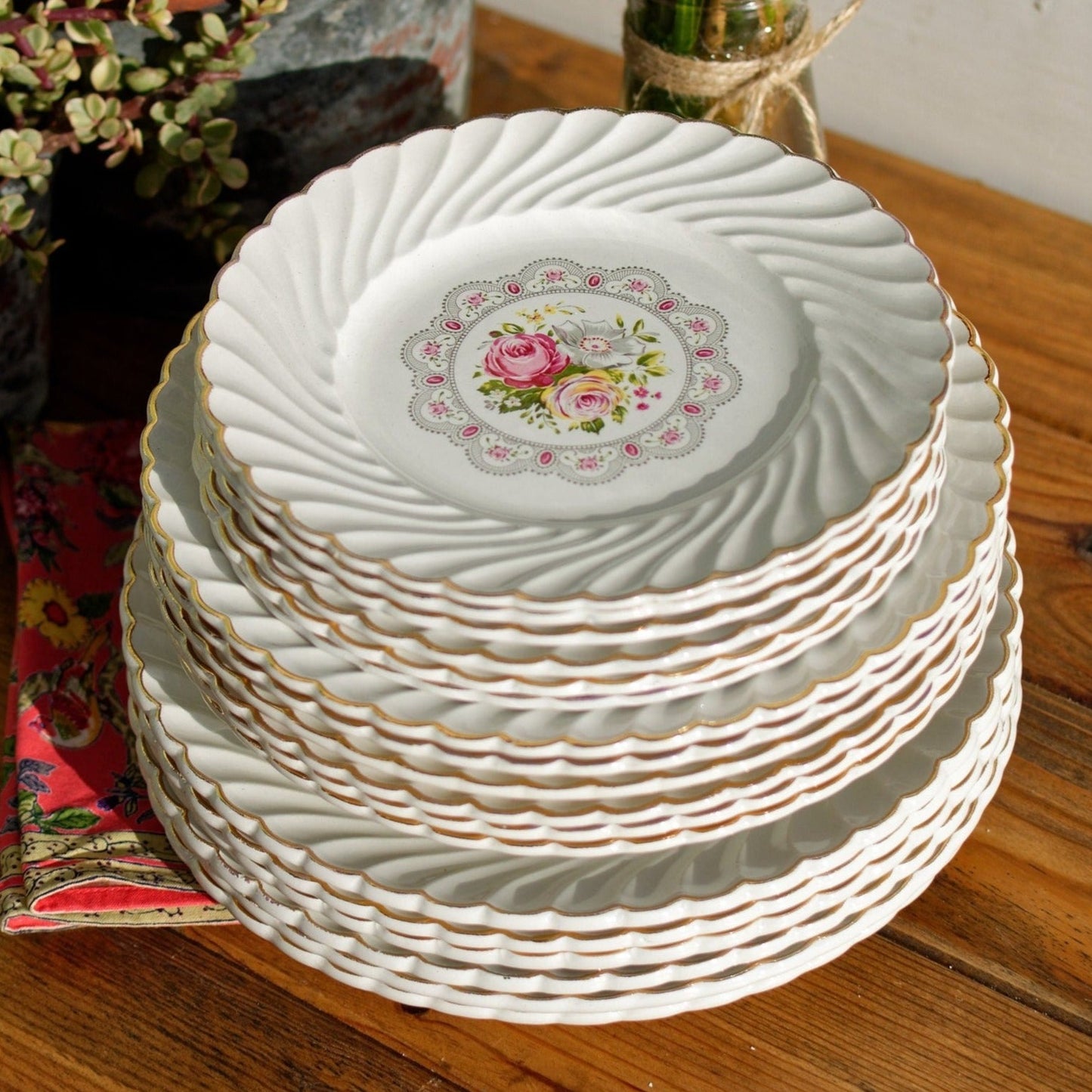 French Ironstone Plate Lunéville, K&G, (Keller et Guérin) Tradition, Depuis 1731, France