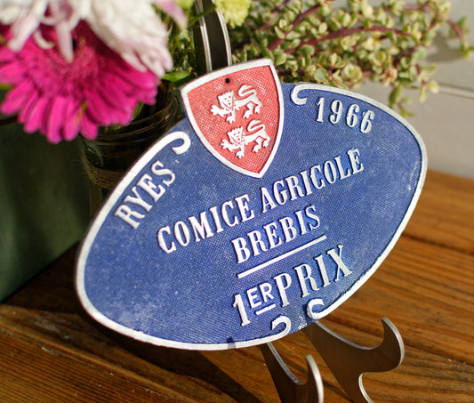 French Agricultural Breeding Plaque Award Comic Agricole 1966