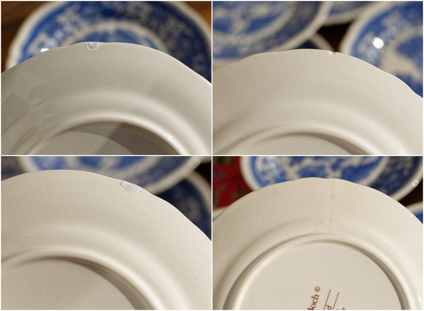 French German Ironstone Blue Plate Villeroy & Boch Mettlach, Made in Germany SEIT 1809 Mettlacher Kupfertuck Unterglasur Burgenland
