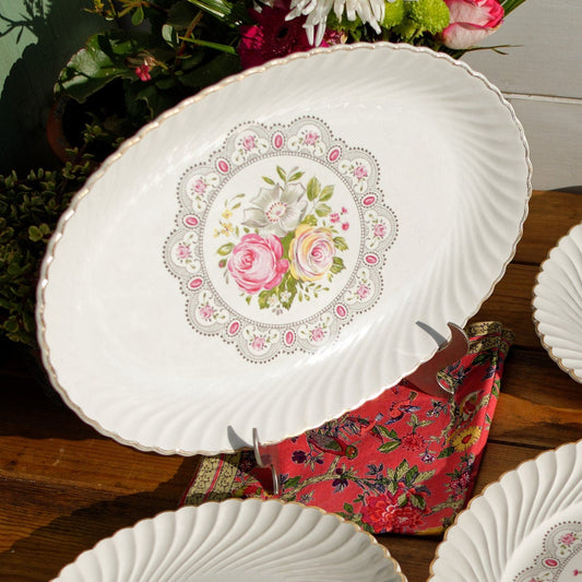 French Ironstone Serving Plate Lunéville, K&G, (Keller et Guérin) Tradition, Depuis 1731, France