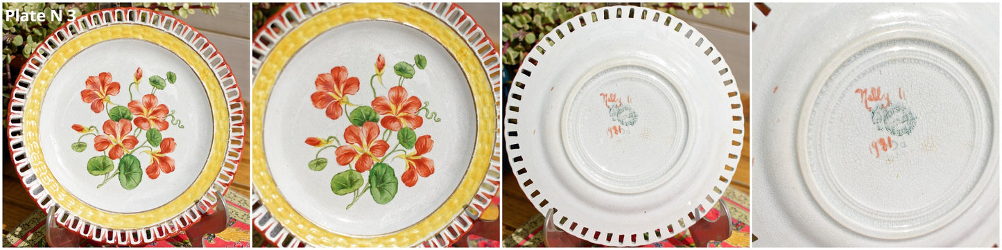 French Ironstone Plate K&G (Keller et Guérin) Porcelaine de Lunéville France Nelly Kelly Terre de Fer