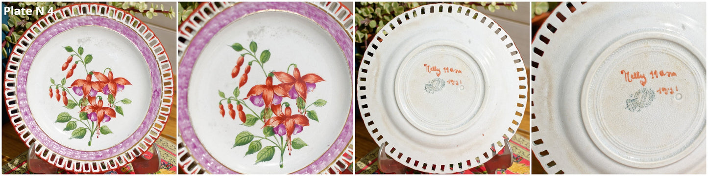 French Ironstone Plate K&G (Keller et Guérin) Porcelaine de Lunéville France Nelly Kelly Terre de Fer