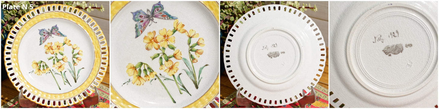 French Ironstone Plate K&G (Keller et Guérin) Porcelaine de Lunéville France Nelly Kelly Terre de Fer