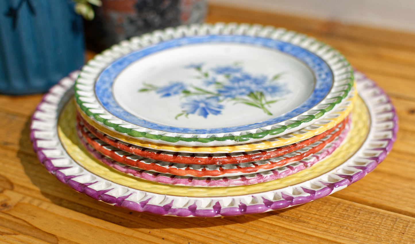 French Ironstone Plate K&G (Keller et Guérin) Porcelaine de Lunéville France Nelly Kelly Terre de Fer
