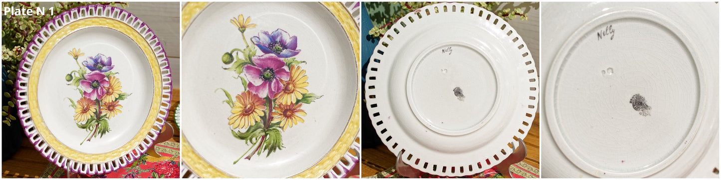 French Ironstone Plate K&G (Keller et Guérin) Porcelaine de Lunéville France Nelly Kelly Terre de Fer