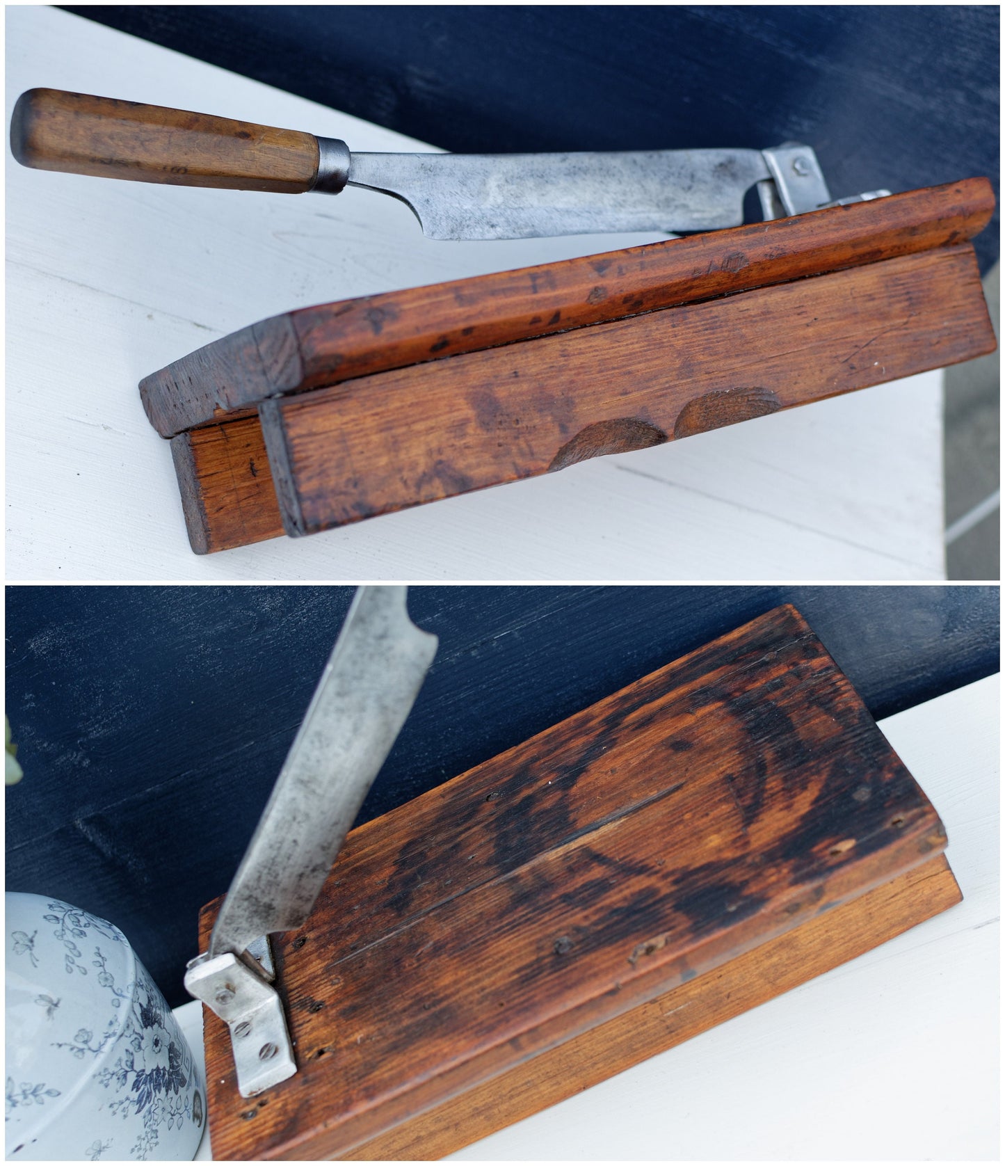 French Antique Bread Guillotine Baguette Slicer Trancheuse à coupe pain