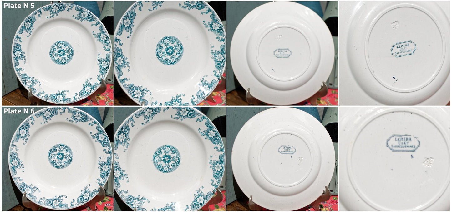 French Ironstone Salad Plate Lerida SARREGUEMINES U & Cie Terre de Fer