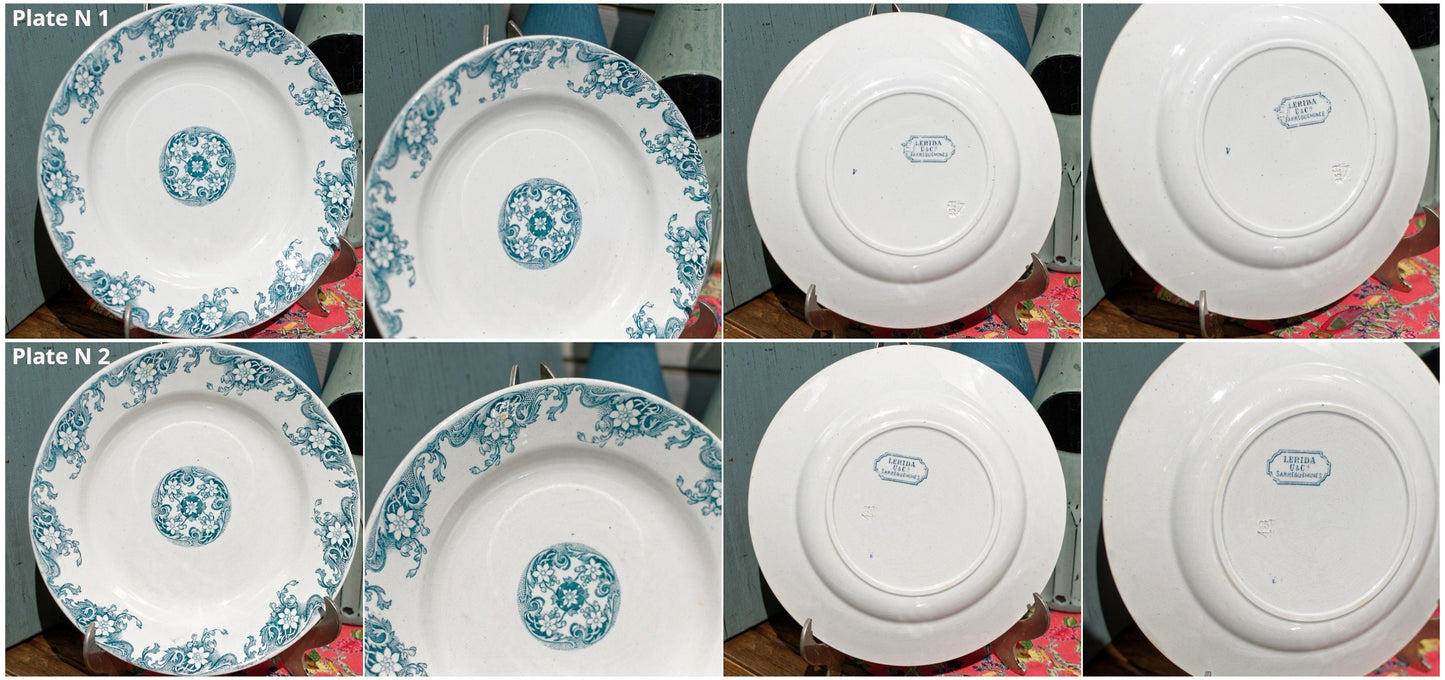French Ironstone Salad Plate Lerida SARREGUEMINES U & Cie Terre de Fer