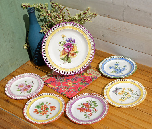 French Ironstone Plate K&G (Keller et Guérin) Porcelaine de Lunéville France Nelly Kelly Terre de Fer