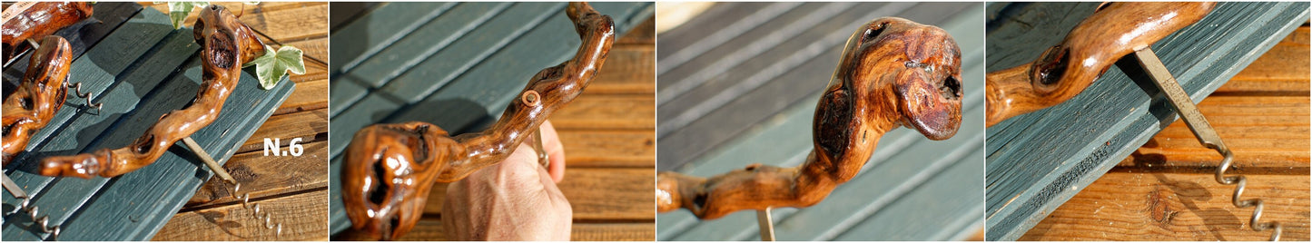 French Vintage Grapevine Root Cork Screw Bottle Opener France LOIRE Valley Bordeaux