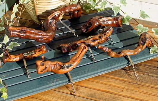 French Vintage Grapevine Root Cork Screw Bottle Opener France LOIRE Valley Bordeaux