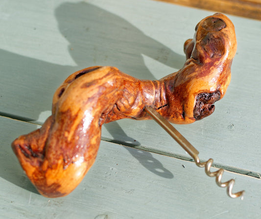 French Vintage Grapevine Root Cork Screw Bottle Opener France LOIRE Valley Laurent Siret Rochefort S/Loire