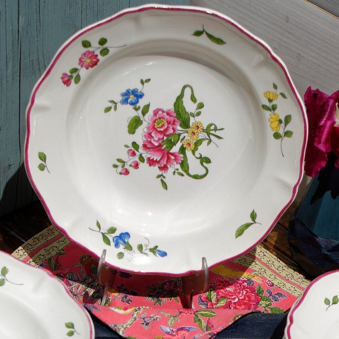 French Ironstone Soup Plate Vieux Saint AMAND 1713 FRANCE Terre de Fer