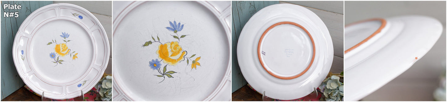 French Plate HENRIOT HB Quimper Faience FRANCE RI LL by artist Terre de Fer