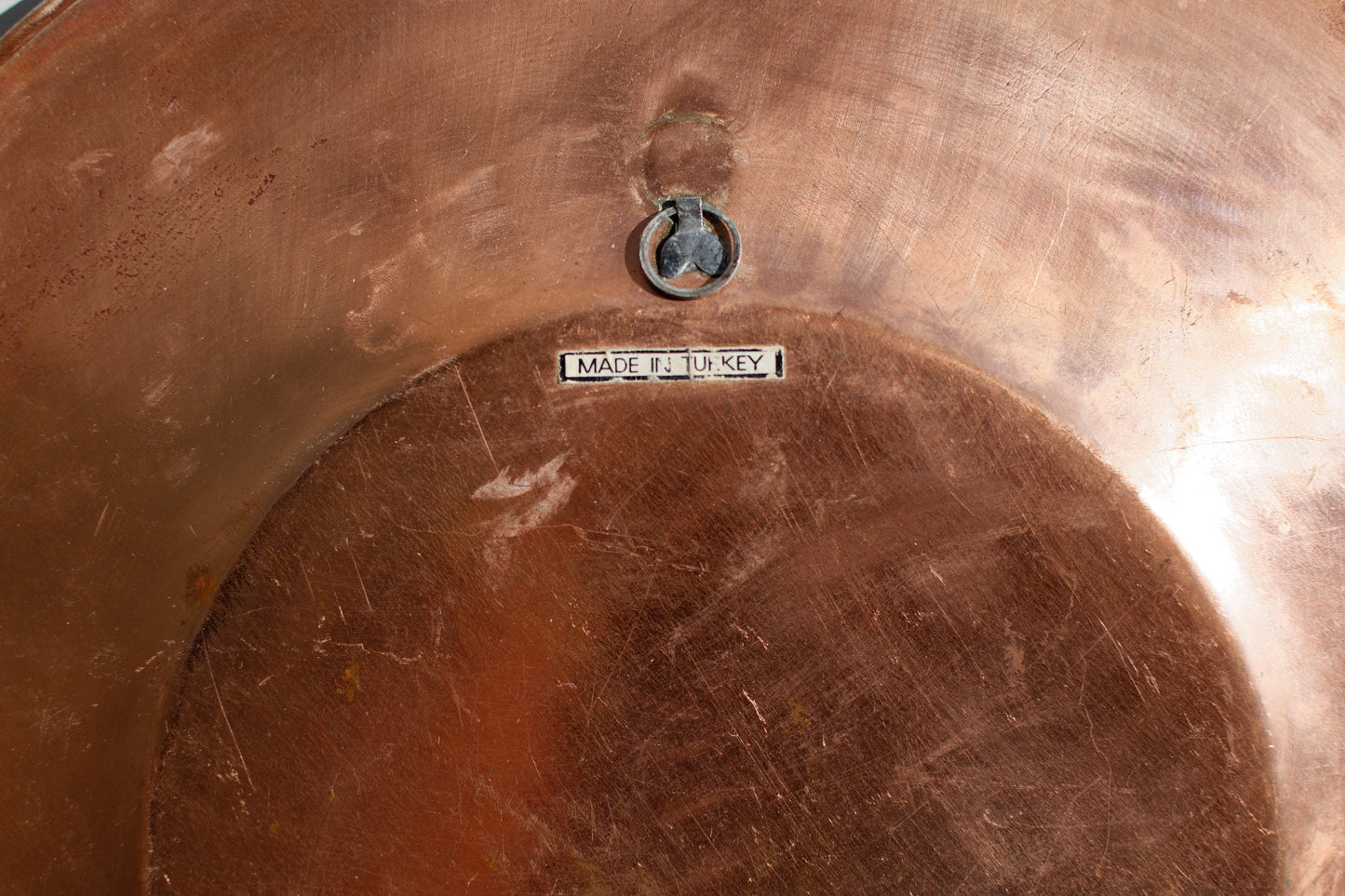 RARE Hand Etched Erzincanlilar Copper Decorative Wall Plate ~ Hanging Engraved Textured Turkish Wall Art ~ Hammered Copper ~ Made in Turkey