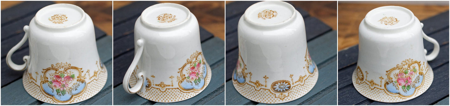English Bone China Porcelain Cup Saucer Plate Heathcote (H.M. Williamson & Sons) Calcais England