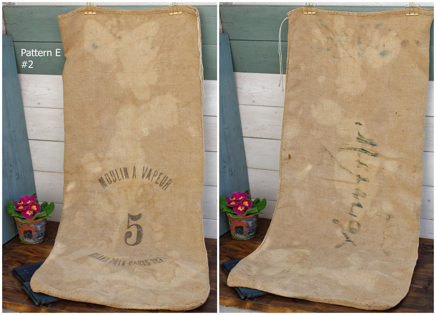 French Antique Grain Sack ~ "Potasse d'Alsace" ~ Farmers Advertising Agricultural Bag ~ "Sac en Jute"