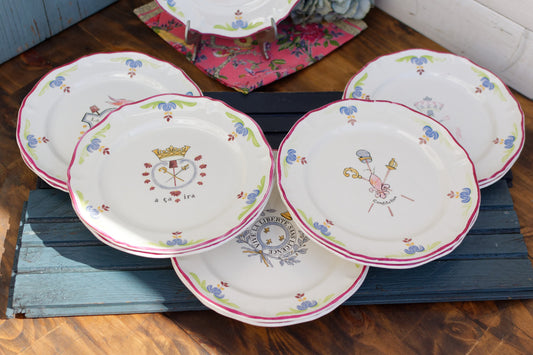 French Ironstone Collectible Plate Constitution Liberty Saint Amand FRANCE A Ca Ira 1791 J Terre de Fer