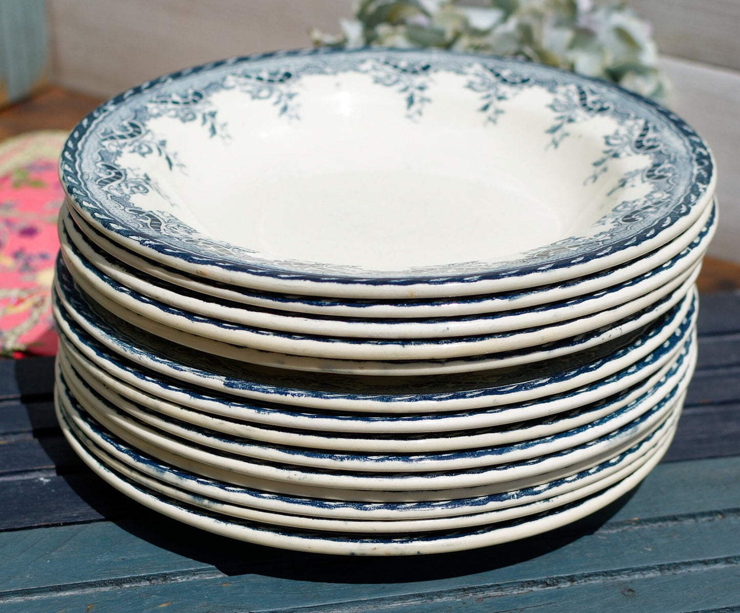 French Ironstone Soup Plate R&A Villa Terre de Fer SALINS