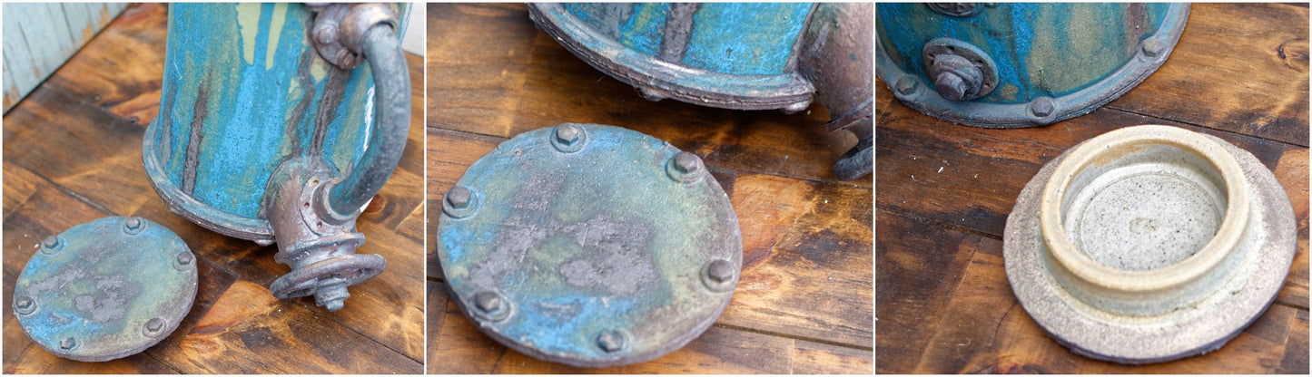 intage Handmade Steampunk Style Industrial Imitation Oil Can