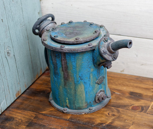 Vintage Handmade Steampunk Style Industrial Imitation Oil Can Pottery Stoneware