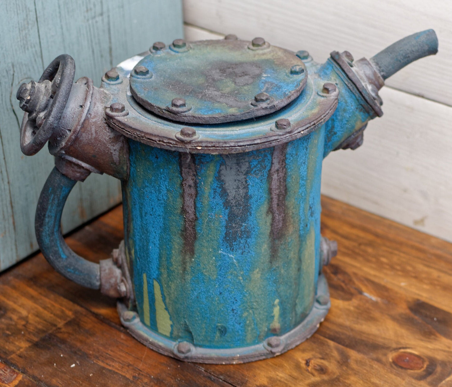Vintage Handmade Steampunk Style Industrial Imitation Oil Can