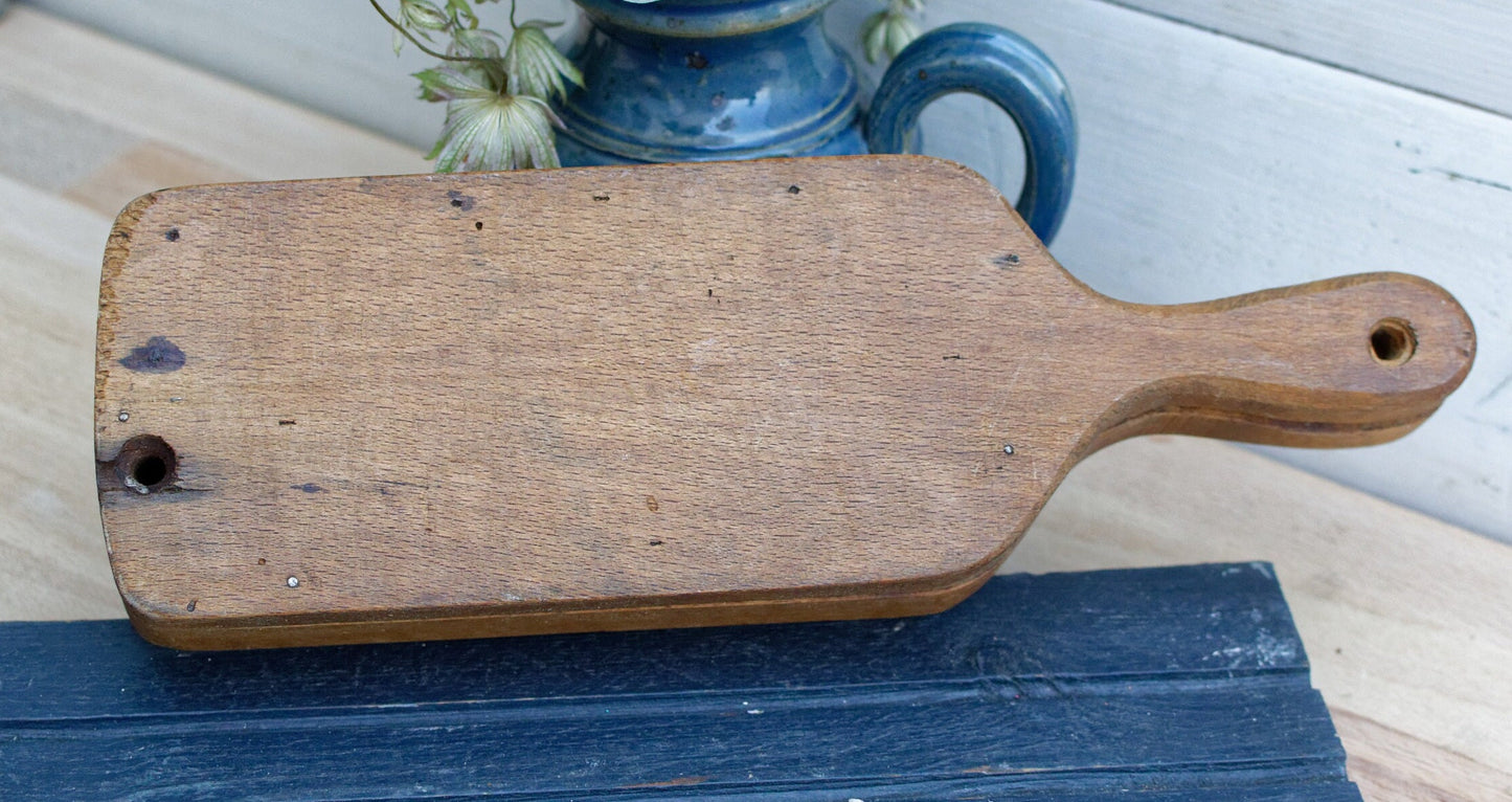 French Antique Wooden Hand-Carved Stamp Butter Mold Mould
