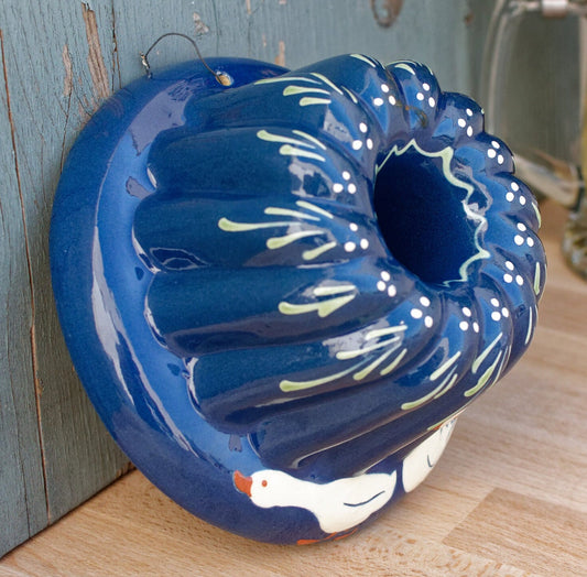 French Vintage Kugelhopf Alsace Theme Glazed Bundt Baking Mold