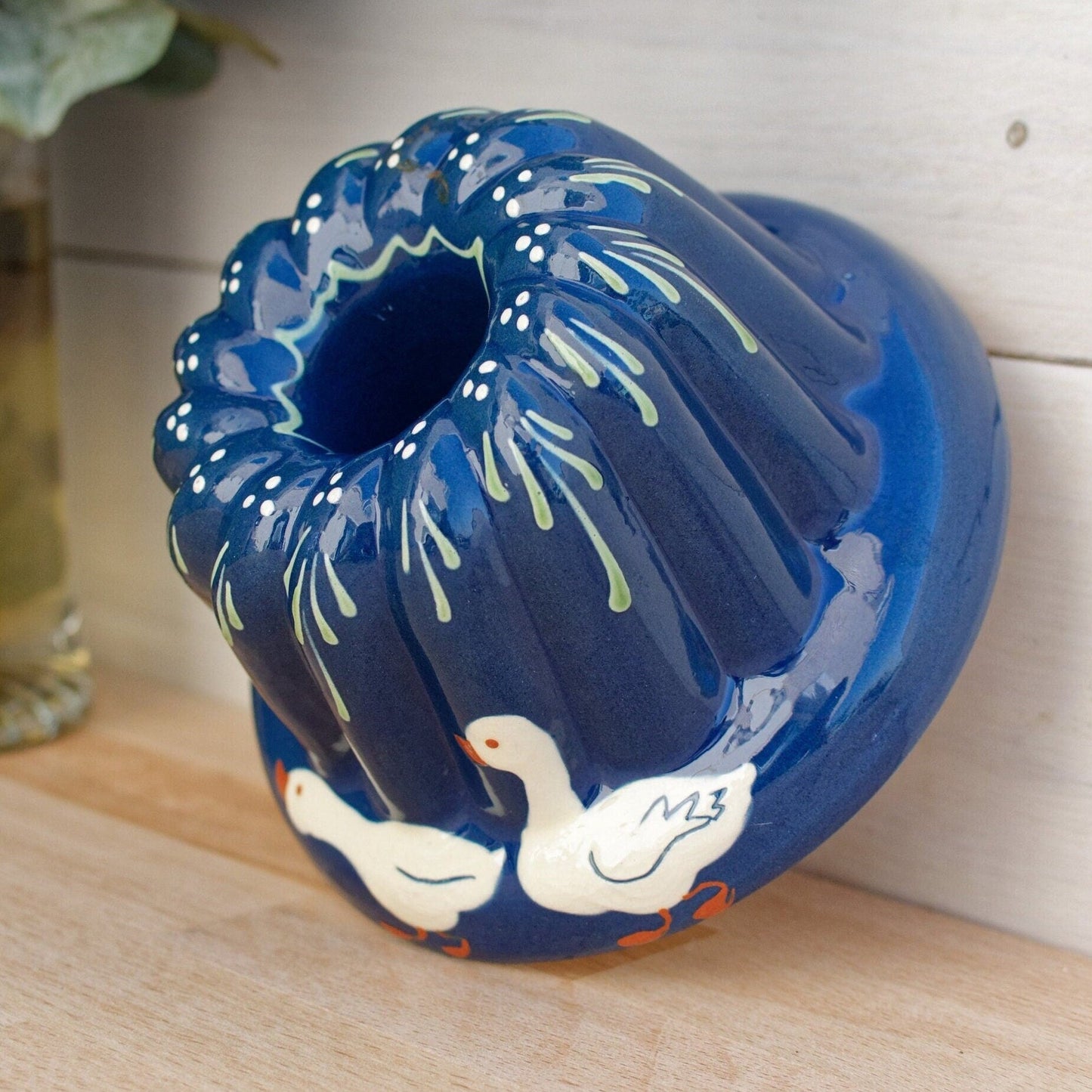 French Vintage Kugelhopf Alsace Theme Glazed Bundt Baking Mold