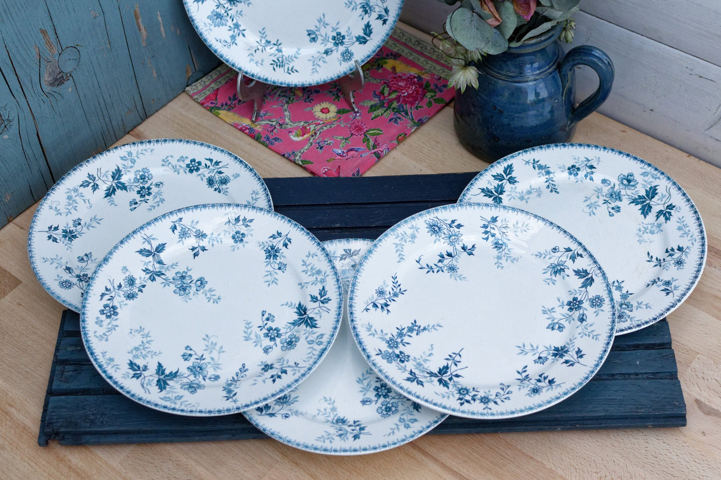 Antique Ironstone Plate Boch Freres Keramis BFK DUGAZON Fabrication Belge terre de fer
