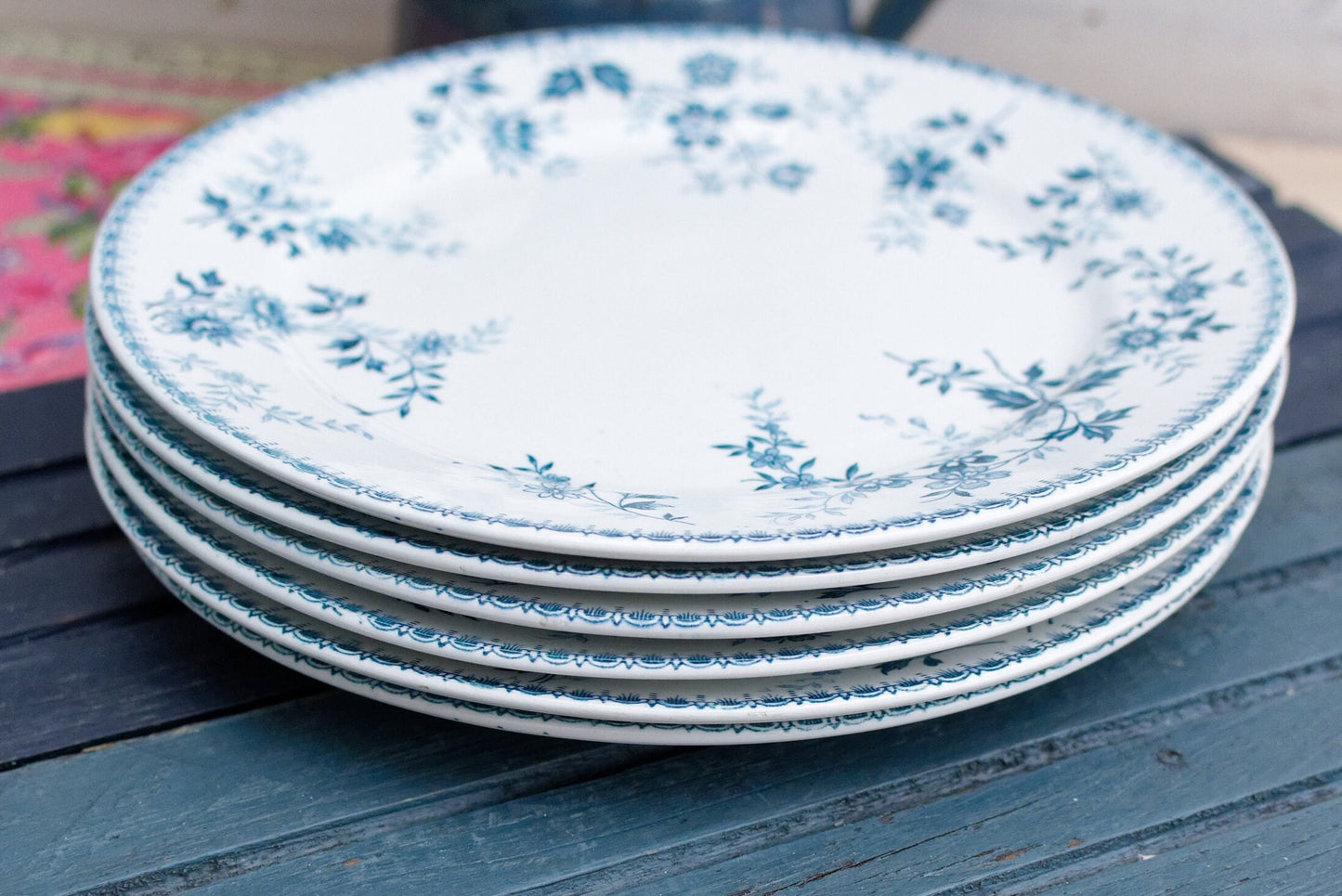 Antique Ironstone Plate Boch Freres Keramis BFK DUGAZON Fabrication Belge terre de fer