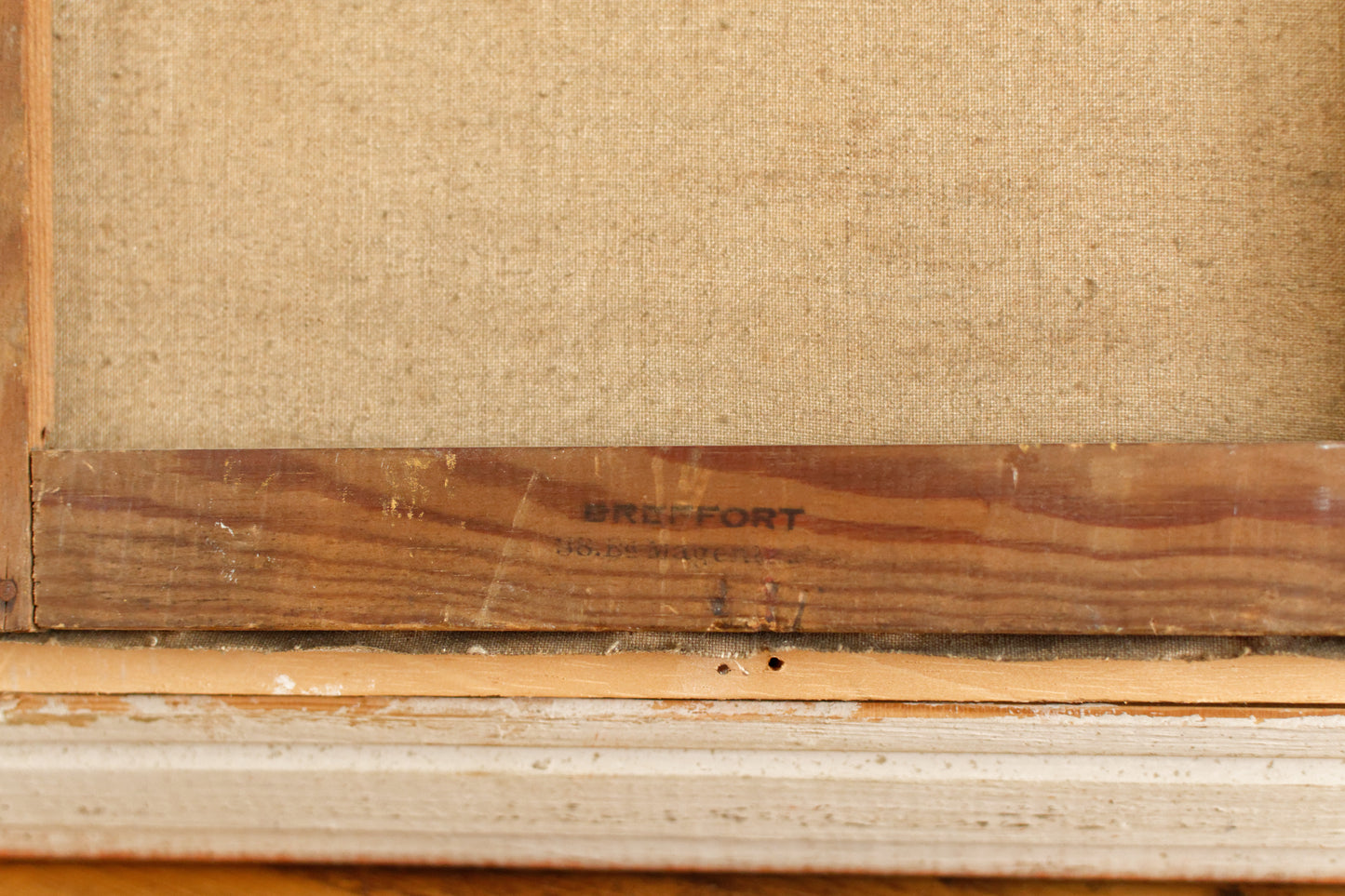 French Vintage Original Framed Oil Painting Signed by Artist E.LEDIEU 1937 Boat Scene "Huile Sur Toile Paysage Marin Bateaux"