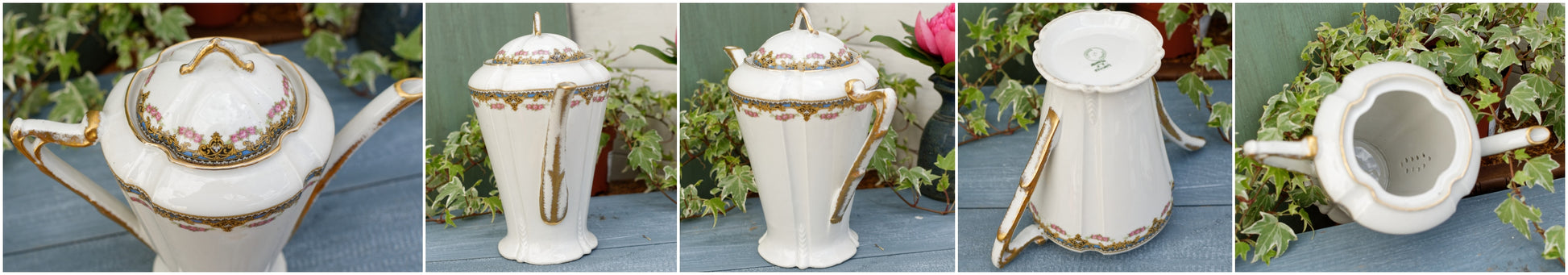 A.F. Andre Francois LIMOGES France French Antique Fine Porcelain Partial Coffee/Tea Service Fine China  Edit alt text