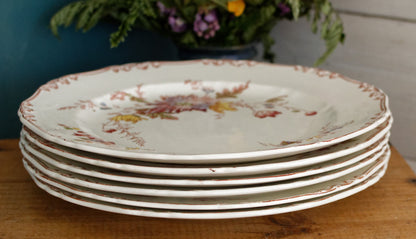 English Antique Polychrome Plate ALTHEA B&S Fabric Anglaise J(Jules) Etienne fils 29 rue paradis Paris