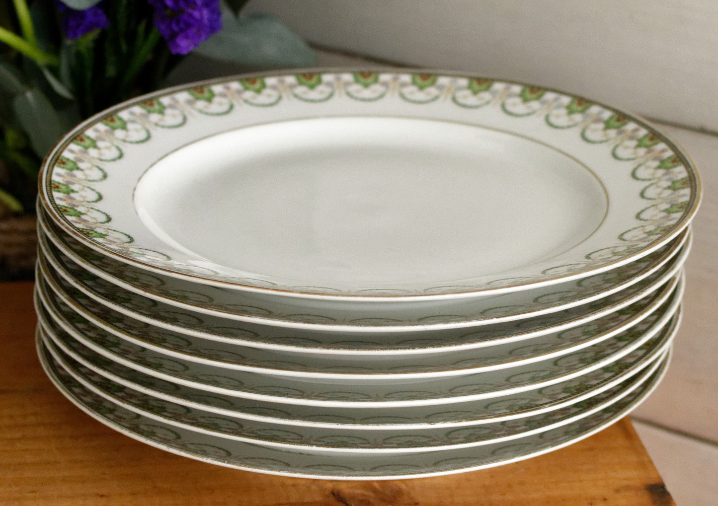 1920s A.Lanternier & Co. LIMOGES FRANCE French Antique Fine Porcelain Plate "Assiette"