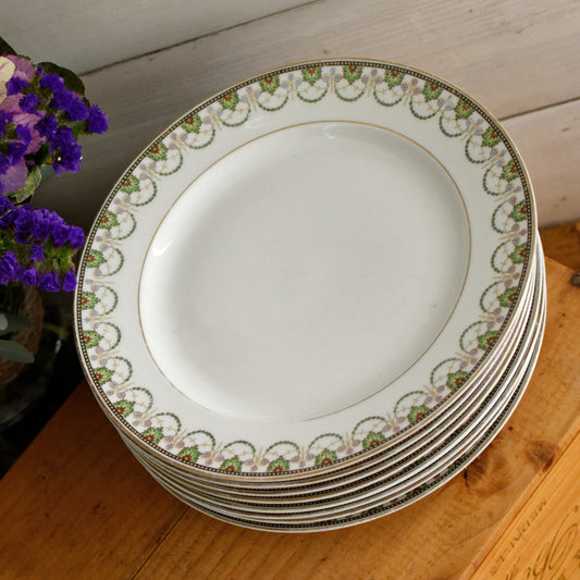 1920s A.Lanternier & Co. LIMOGES FRANCE French Antique Fine Porcelain Plate "Assiette"