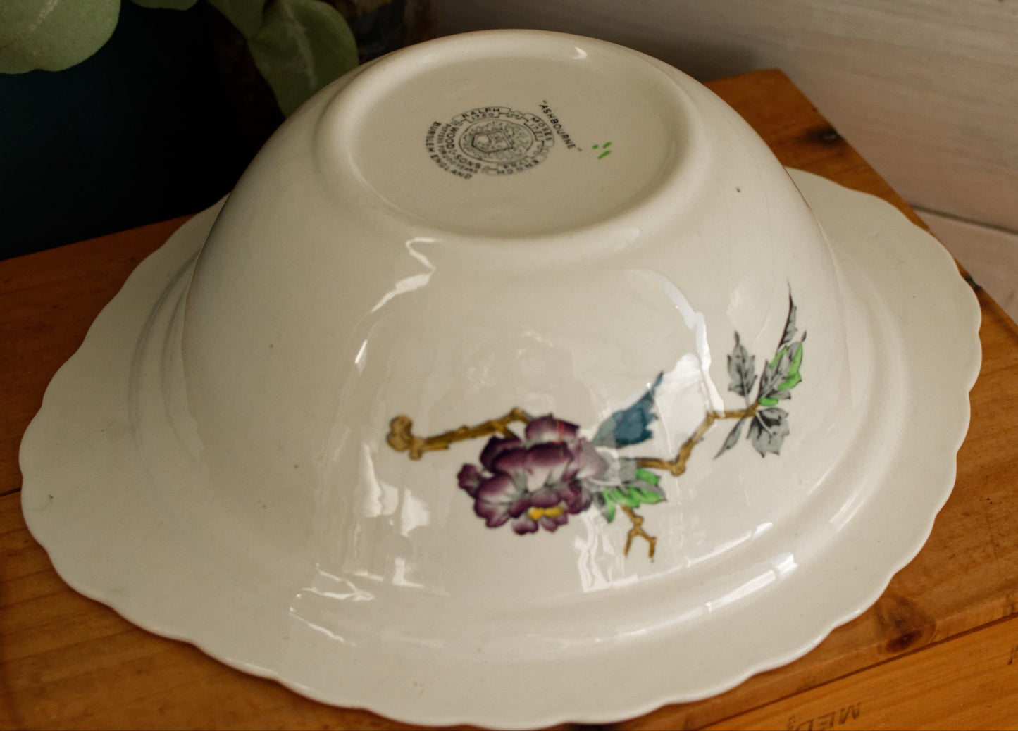 ASHBOURNE MOSES 1751 RALPH 1750 ENOCH 1764 Wood & Sons Burslem, England English Vintage Ironstone Polychrome Covered Serving Tureen