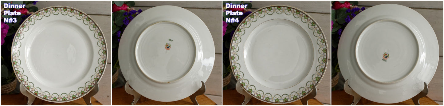 1920s A.Lanternier & Co. LIMOGES FRANCE French Antique Fine Porcelain Plate "Assiette"