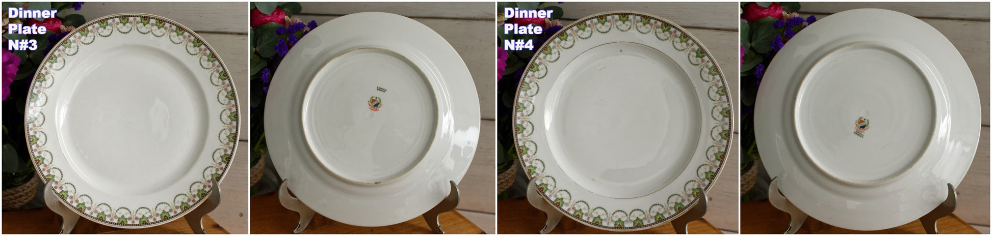 1920s A.Lanternier & Co. LIMOGES FRANCE French Antique Fine Porcelain Plate "Assiette"