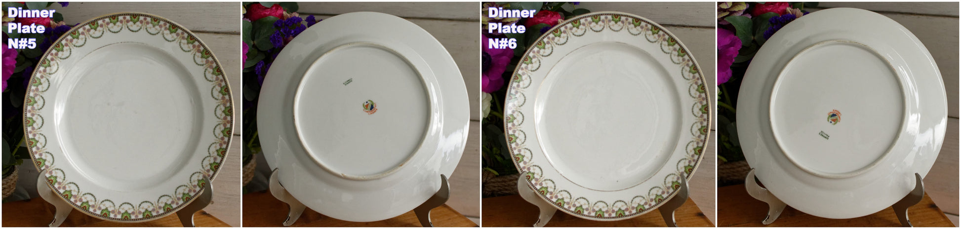 1920s A.Lanternier & Co. LIMOGES FRANCE French Antique Fine Porcelain Plate "Assiette"