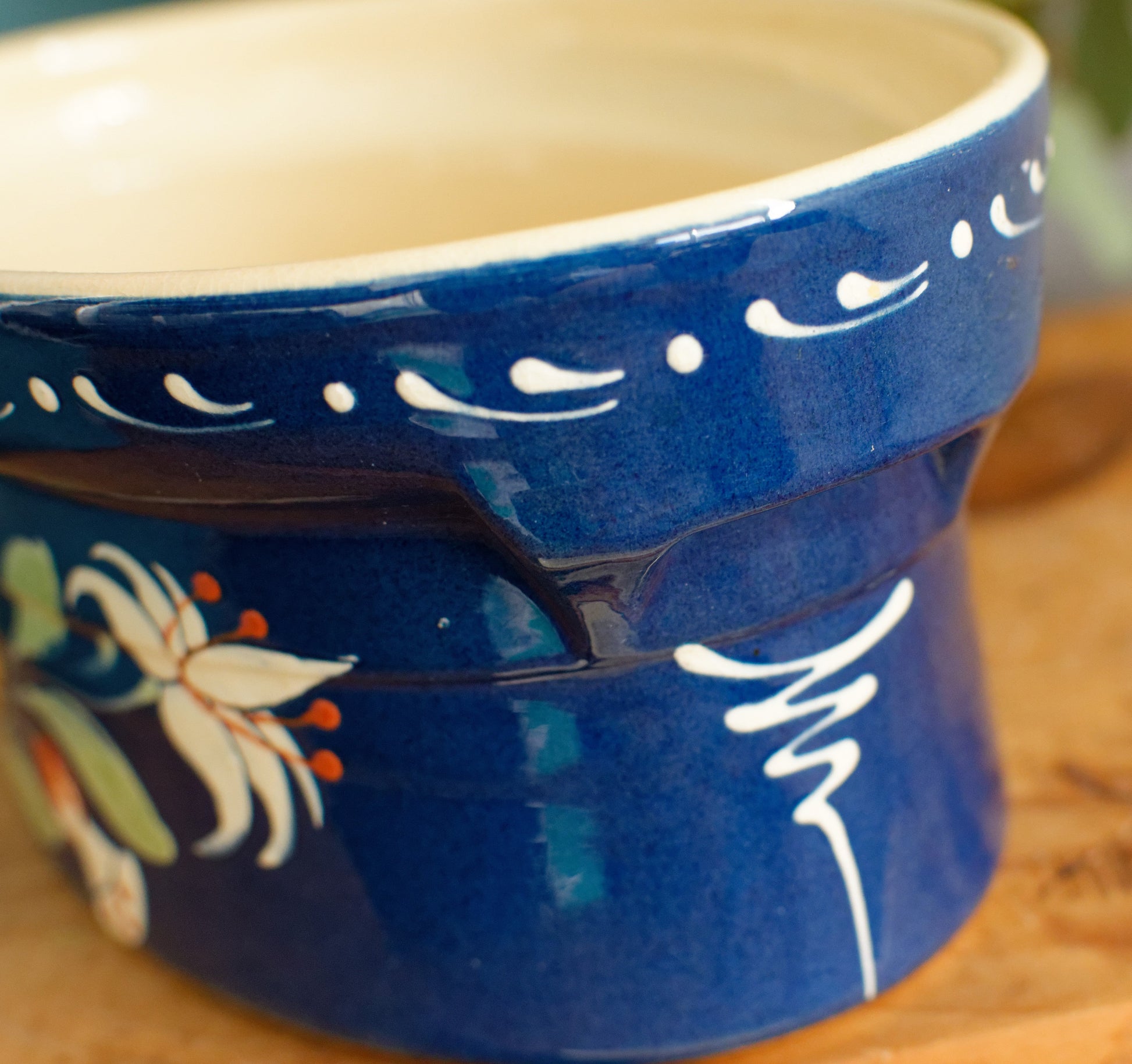 French Vintage Alsace SOUFFLENHEIM BAECKEOFFE Cocotte en Terre Cuite Cobalt Blue Oval Stoneware Lidded Terrine  Foie Gras Casserole Dish Made in France