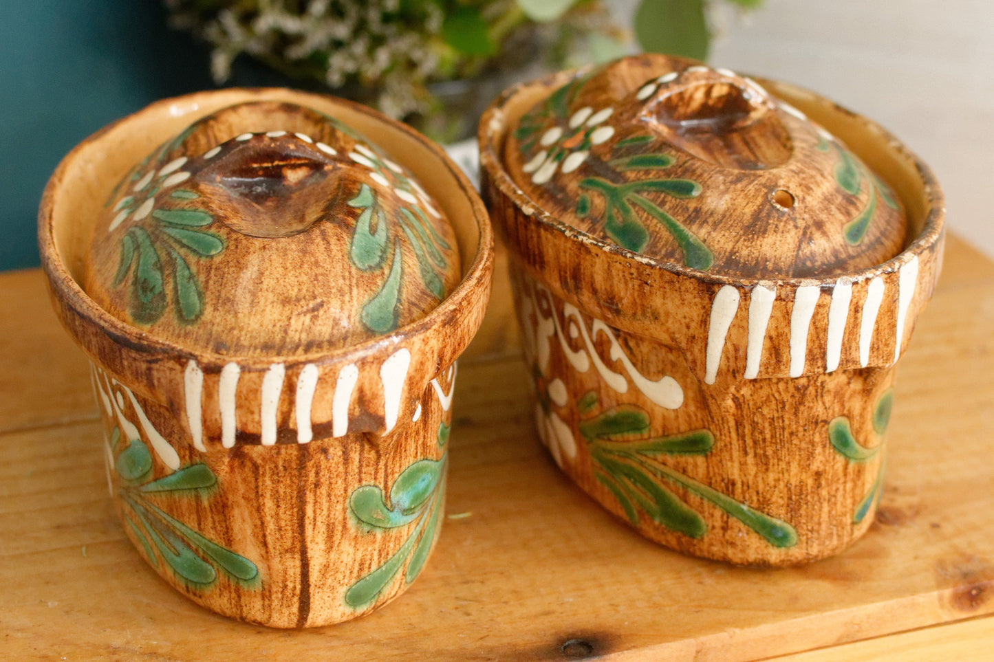 French Vintage Alsace SOUFFLENHEIM BAECKEOFFE "Cocotte en Terre Cuite" ~ Set of 2 Brown Oval Stoneware Lidded Terrines ~  Foie Gras Casserole Dish ~ Made in France