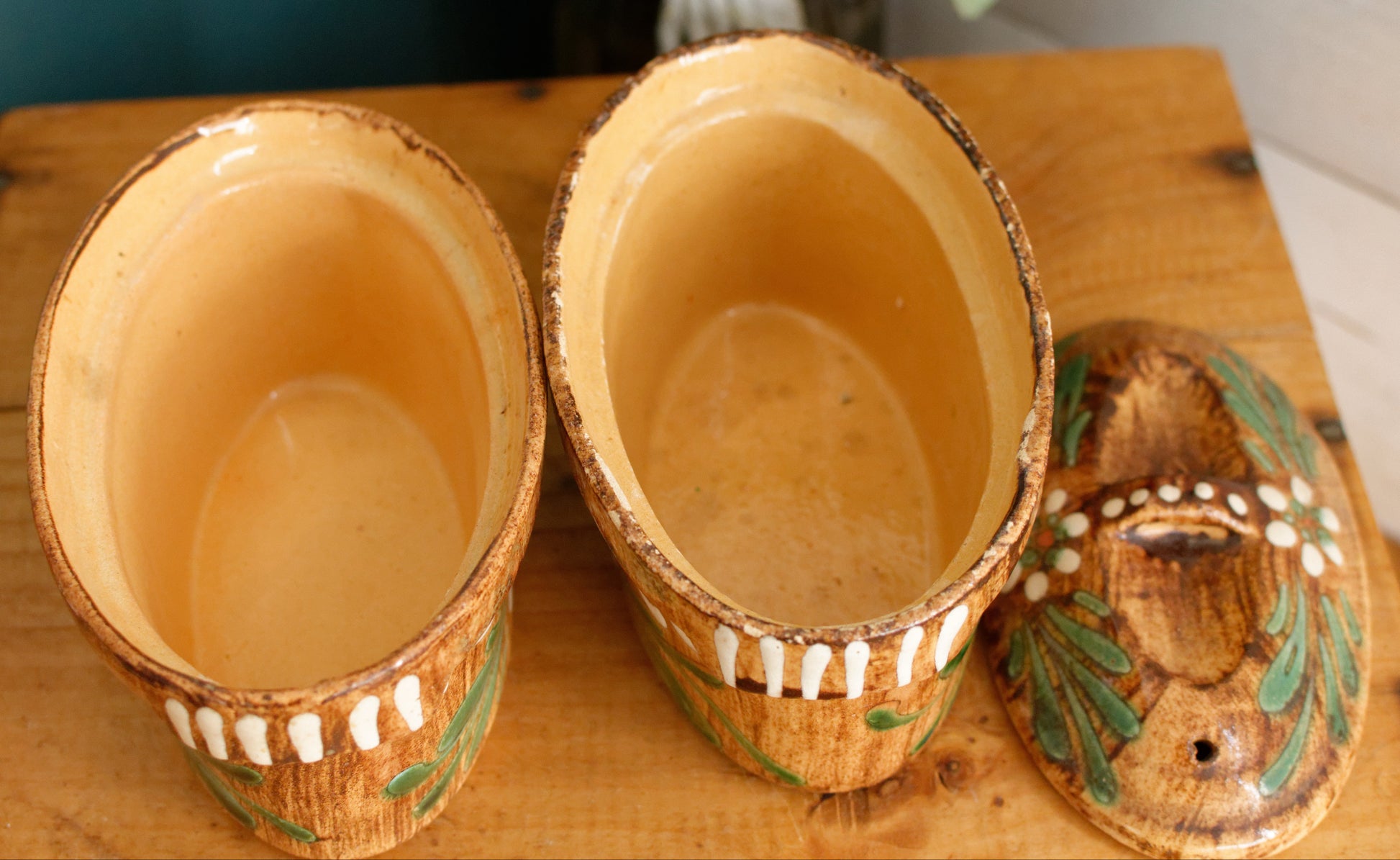 French Vintage Alsace SOUFFLENHEIM BAECKEOFFE Cocotte en Terre Cuite Set of 2 Brown Oval Stoneware Lidded Terrines  Foie Gras Casserole Dish  Made in France